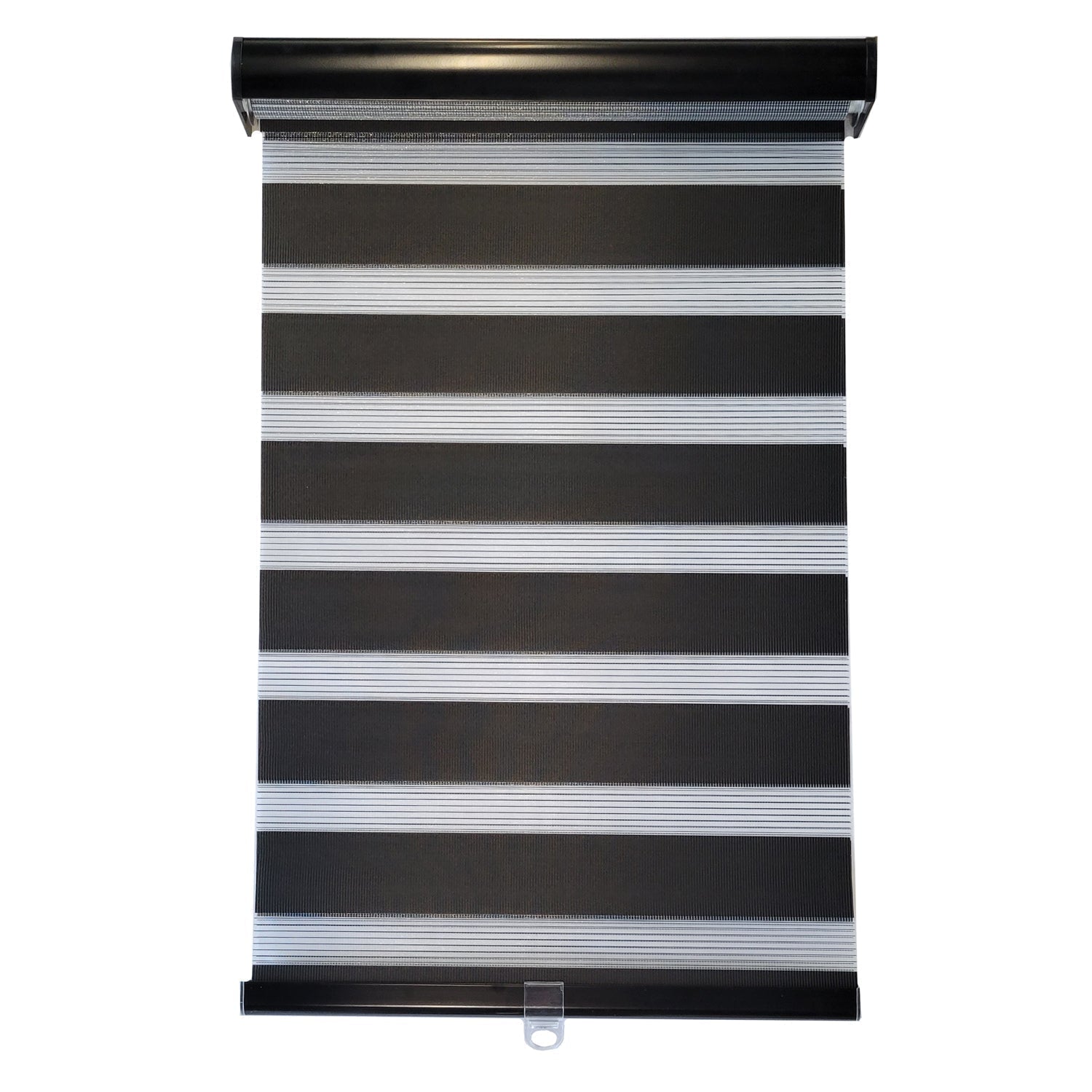ITY Olivia Stone - Store de Fenêtre à Toile Alternée 30" X 84" Sans Cordon Noir - Simple Boutique