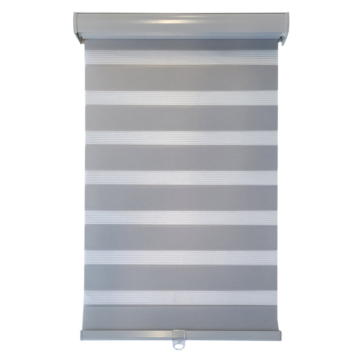 ITY Olivia Stone - Store de Fenêtre à Toile Alternée 33" X 84" Sans Cordon Gris - Simple Boutique