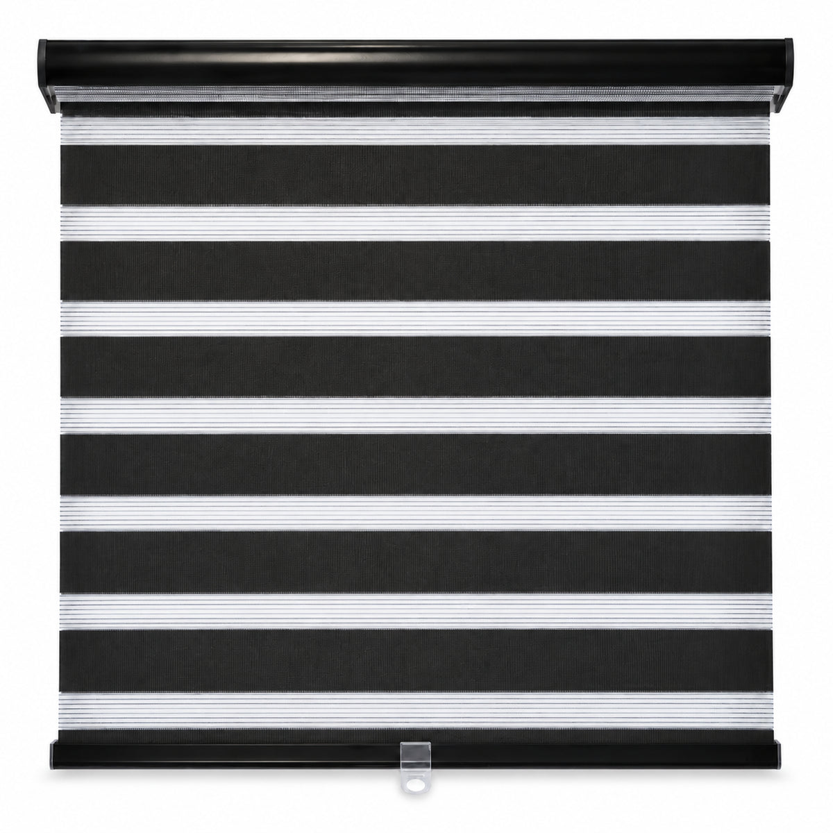 ITY Olivia Stone - Store de Fenêtre à Toile Alternée 55" X 84" Sans Cordon Noir - Simple Boutique