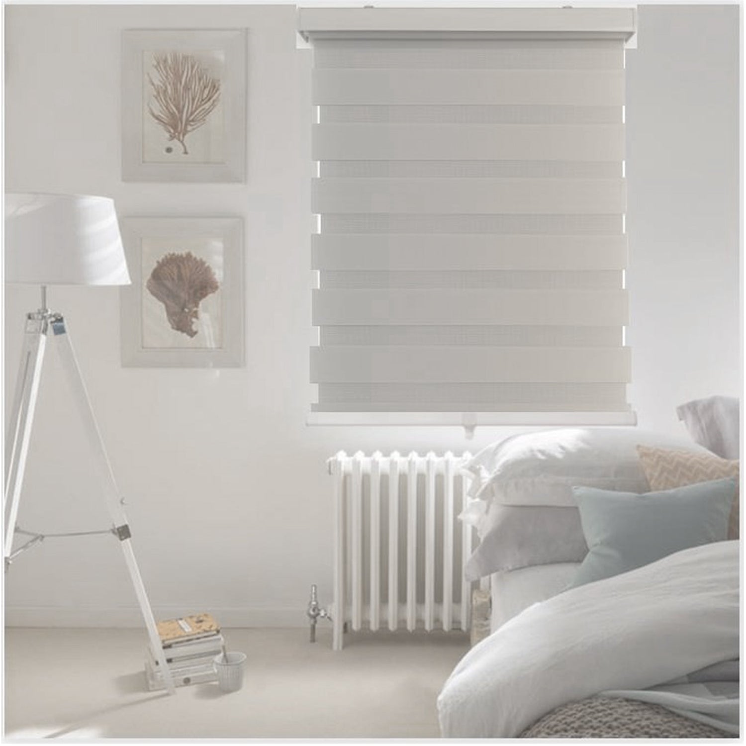 ITY Olivia Stone - Store de Fenêtre à Toile Alternée 90" X 84" Sans Cordon Gris - Simple Boutique