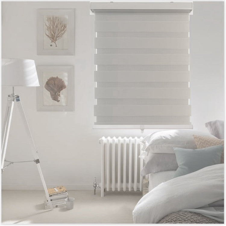 ITY Olivia Stone - Store de Fenêtre à Toile Alternée 90" X 84" Sans Cordon Gris - Simple Boutique