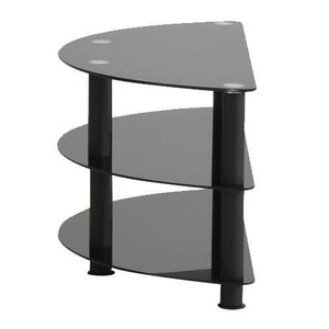 Impressions BM-102 Meuble Pour Téléviseur Courbé Noir Avec 3 Tablettes - Simple Boutique
