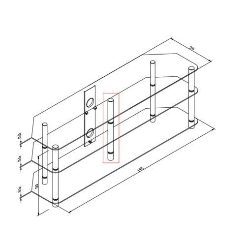 Impressions BM-107 Meuble Audio-Video À 3 Tablettes En Verre Trempé - Simple Boutique
