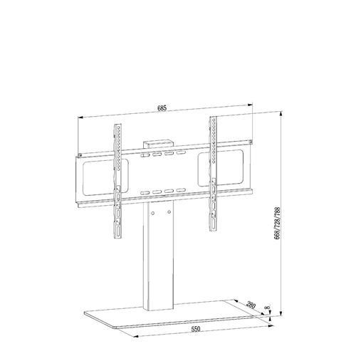 Impressions BPL-71B Support De Table Pivotant (Base, Pied De Remplacement) LED LCD PLASMA 32" À 60" VESA 665X400mm - Simple Boutique