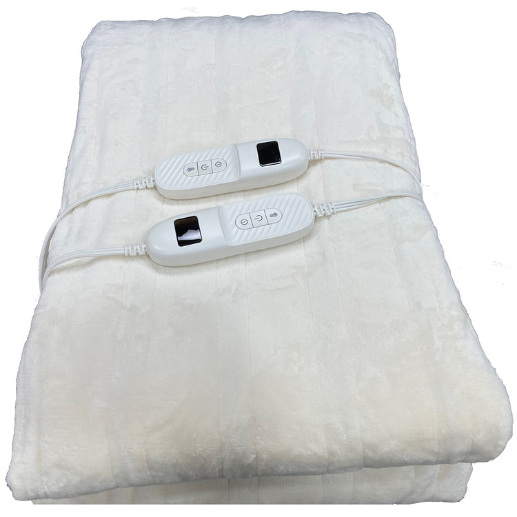 Innovation Confort - Couverture Chauffante pour Lit Double, 84'' x 90'', 10 Réglages de Chaleur, Blanc - Simple Boutique