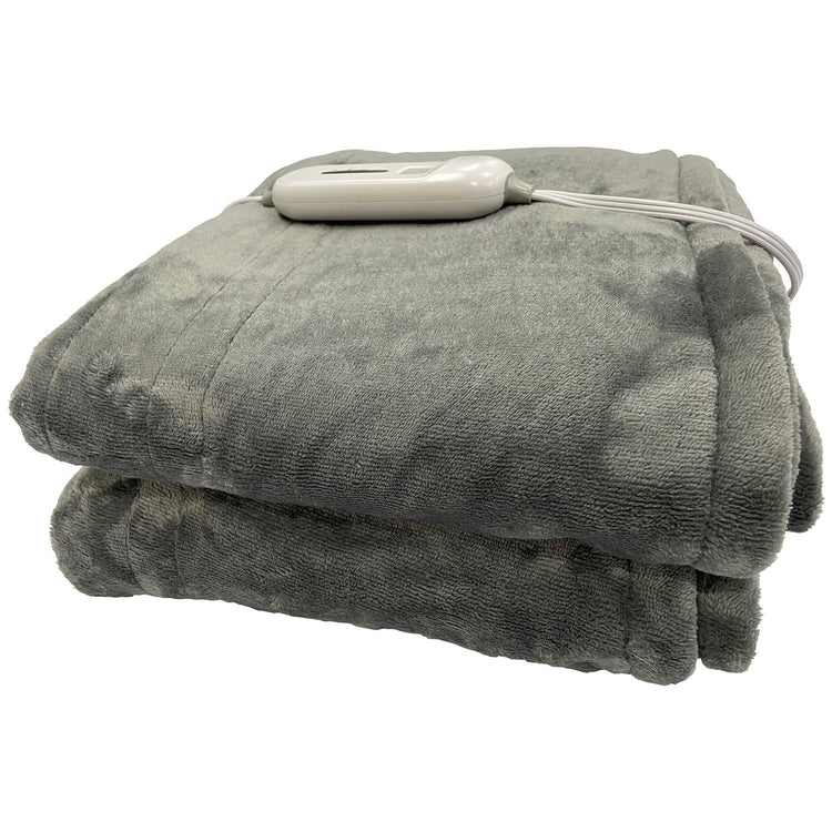 Innovation Confort - Jeté Chauffant, 50'' x 60'', 3 Réglages de Chaleur, Gris - Simple Boutique