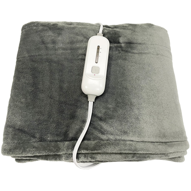 Innovation Confort - Jeté Chauffant, 50'' x 60'', 3 Réglages de Chaleur, Gris - Simple Boutique