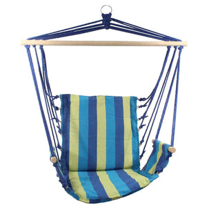 Innovation Nature - Chaise Suspendu avec Structure en Corde, 98cm x 52cm, Bleu - Simple Boutique