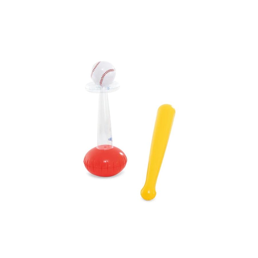 Intex - Aire de Jeu Aquatique Centre Sportif avec Accessoires pour Soccer, VolleyBall et Baseball, Rouge et Bleu - Simple Boutique