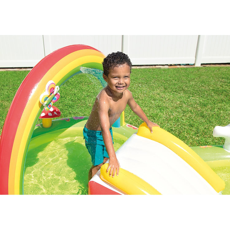Intex - Aire de Jeux Aquatique Mon Jardin, 108'' x 60'' x 36'', Comprend 2 Champignons, 4 Papillons et 3 Balles, Multicolore - Simple Boutique