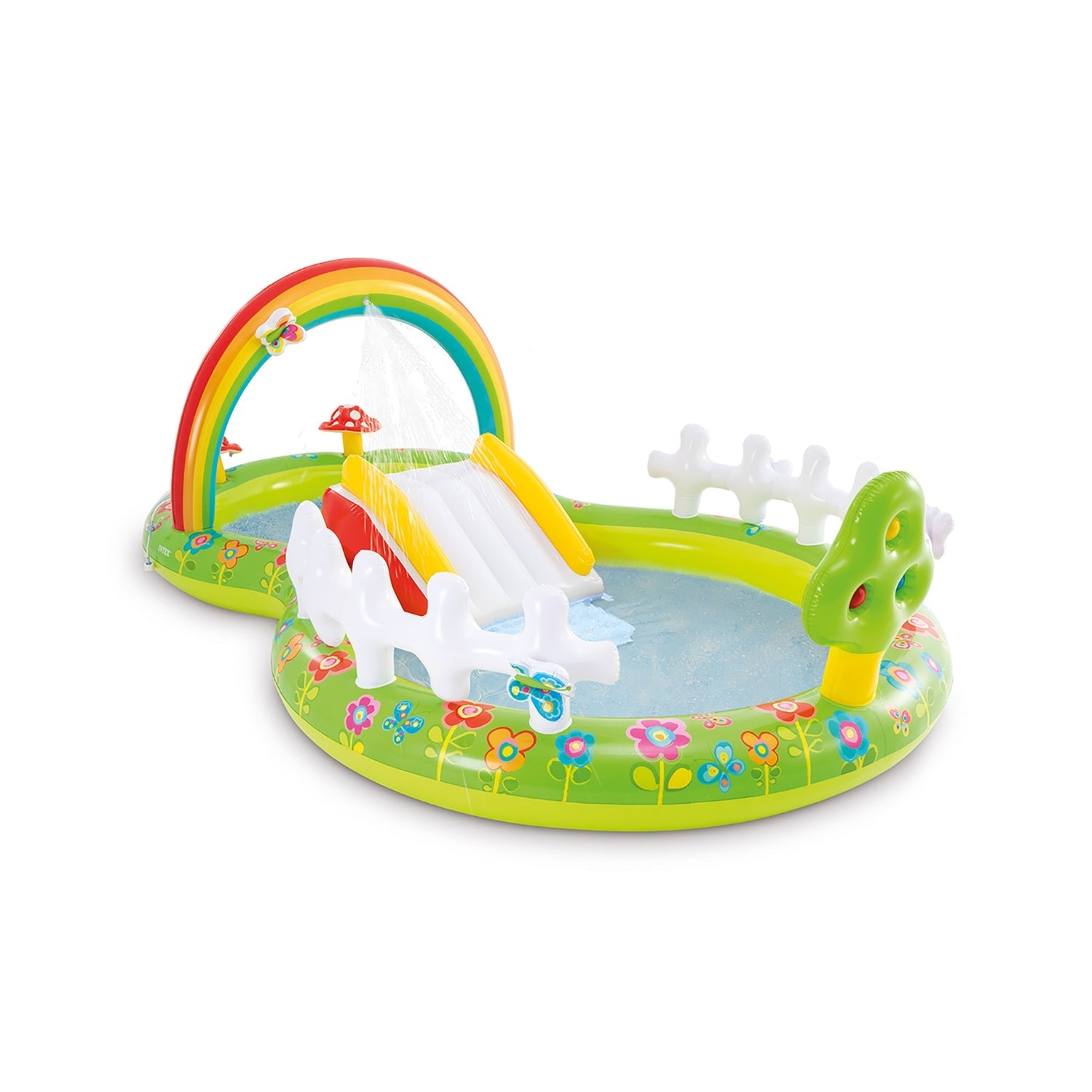 Intex - Aire de Jeux Aquatique Mon Jardin, 108'' x 60'' x 36'', Comprend 2 Champignons, 4 Papillons et 3 Balles, Multicolore - Simple Boutique