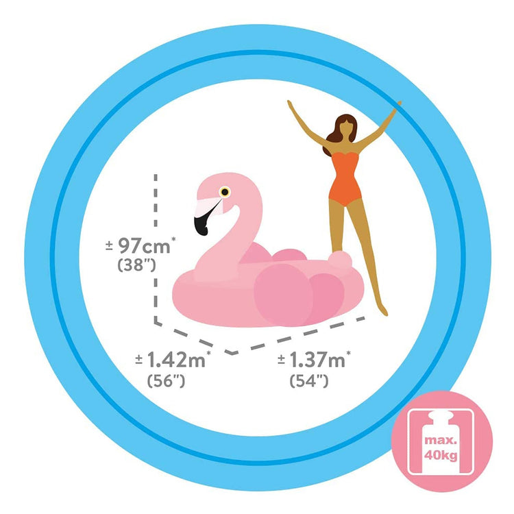 Intex - Flamant Rose Gonflable pour Piscine, 56'' x 54'' x 38'', Rose - Simple Boutique