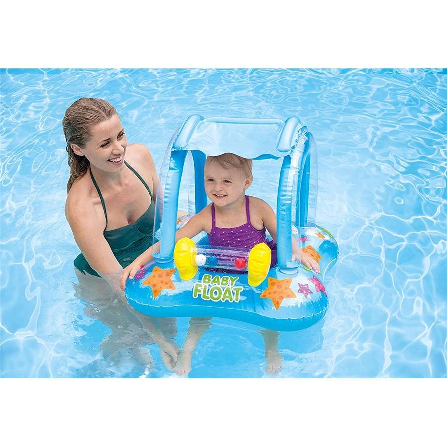 Intex - Flotteur pour Bambin de 1 à 2 ans, 32'' x 26'' , Bleu - Simple Boutique
