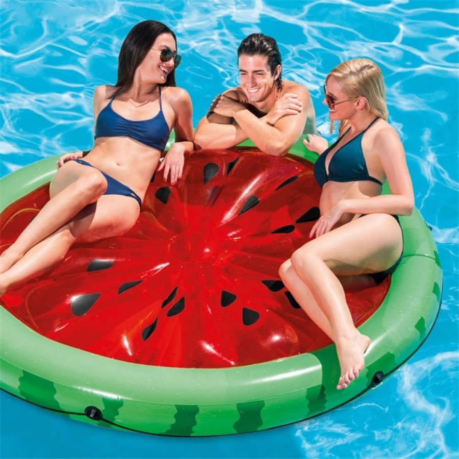 Intex - Grande île Gonflable, Diamètre de 72'', Motif de Melon d'eau - Simple Boutique