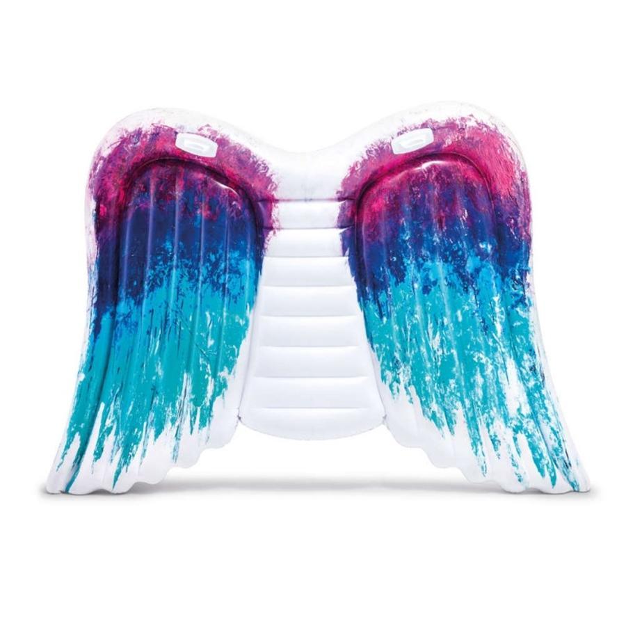 Intex - Matelas Gonflable Ailes d'ange pour Piscine, 85'' x 61'' x 8'', Rose et Bleu - Simple Boutique