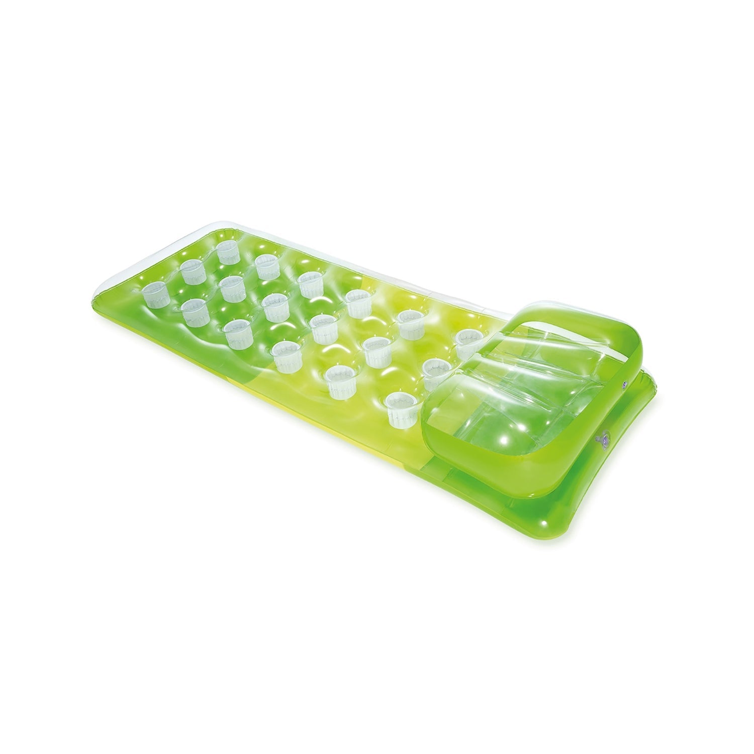 Intex - Matelas Gonflable à 18 Pochettes pour Piscine, 74'' x 28'', Vert - Simple Boutique