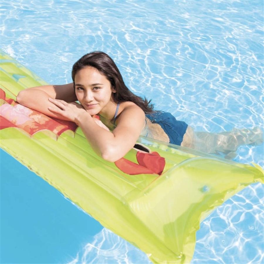 Intex - Matelas Gonflable pour Piscine 72" x 27" Motif Flamant Rose - Simple Boutique