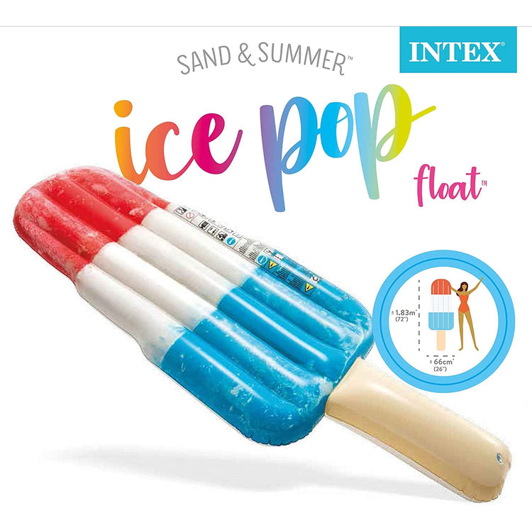 Intex - Matelas Gonflable pour Piscine En Forme d'Esquimeau, 72'' x 26'', Rouge, Blanc et Bleu - Simple Boutique