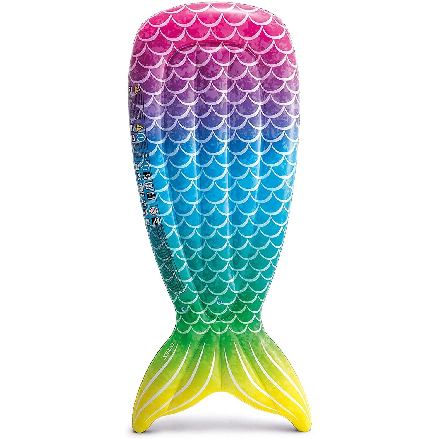 Intex - Matelas Gonflable pour Piscine en Forme de Queue de Sirène, 70'' x 28'', Multicolore - Simple Boutique