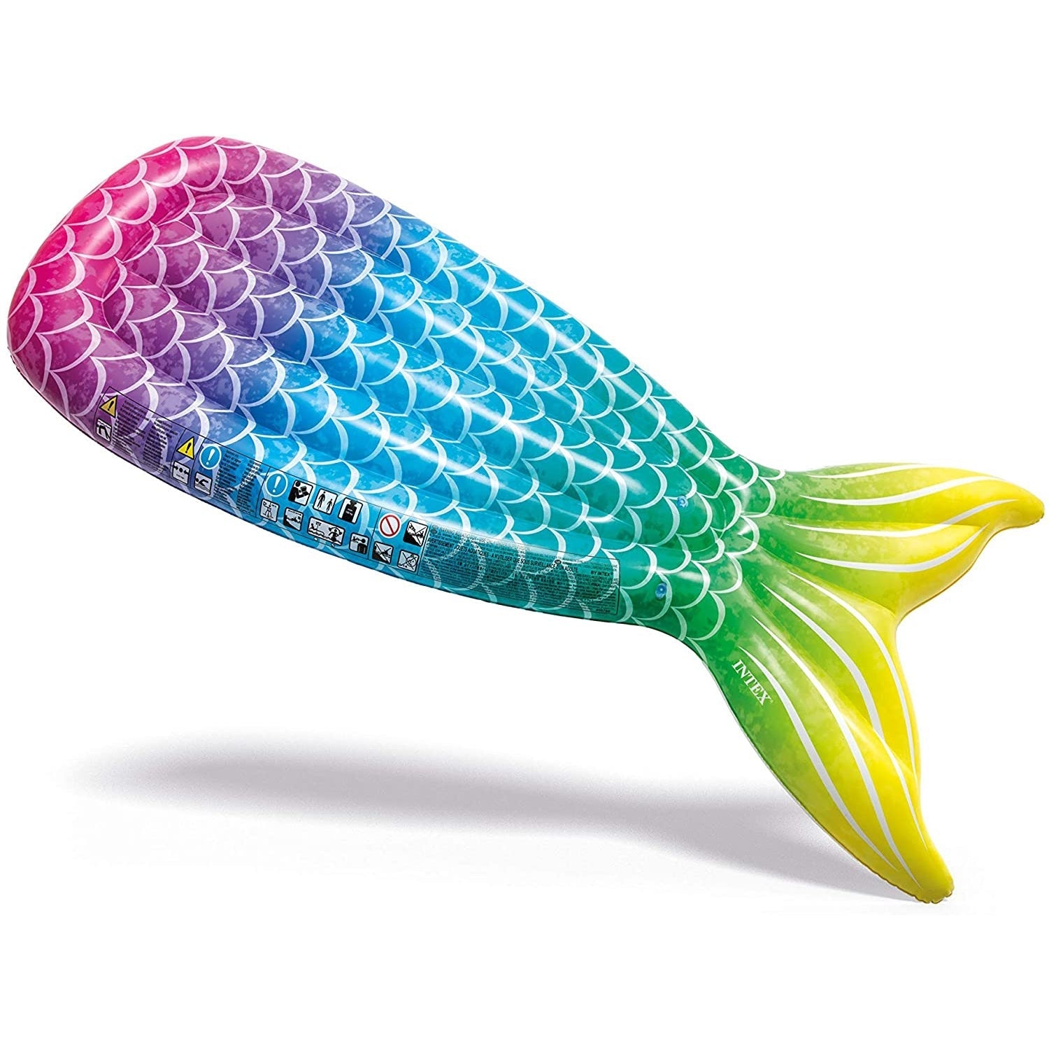 Intex - Matelas Gonflable pour Piscine en Forme de Queue de Sirène, 70'' x 28'', Multicolore - Simple Boutique