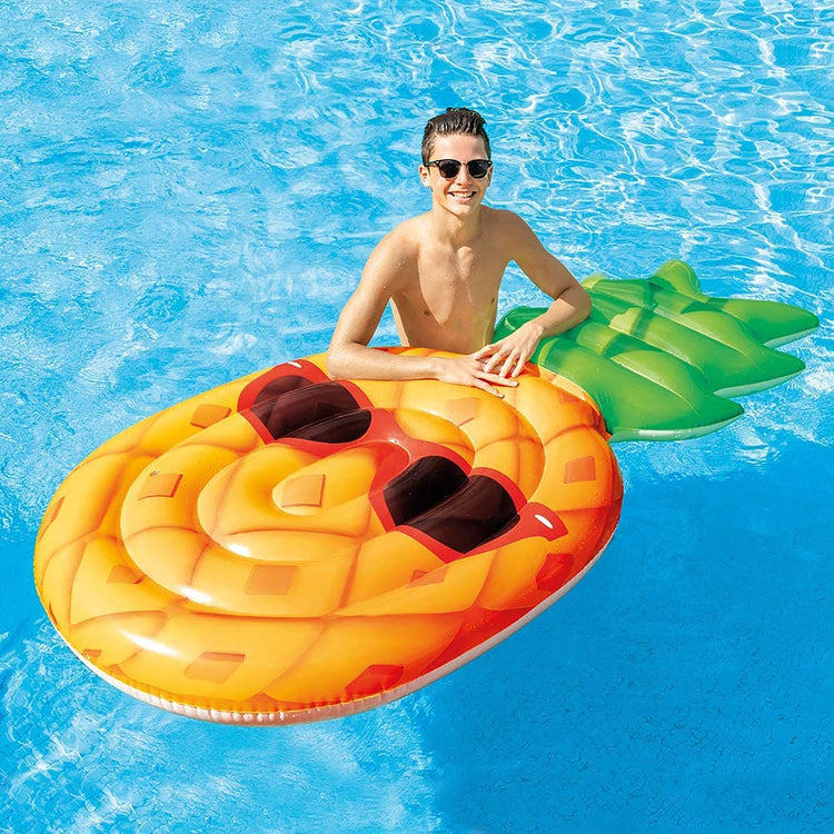 Intex - Matelas Gonflable pour Piscine en forme d'ananas, 85'' x 42'', Jaune - Simple Boutique