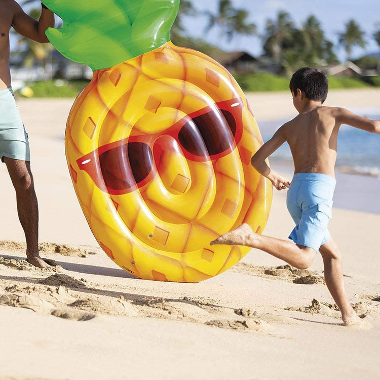 Intex - Matelas Gonflable pour Piscine en forme d'ananas, 85'' x 42'', Jaune - Simple Boutique