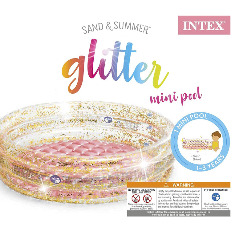 Intex - Mini Piscine Gonflable, Diamètre de 34'', Pour Enfants de 1 à 3 Ans, Rose - Simple Boutique