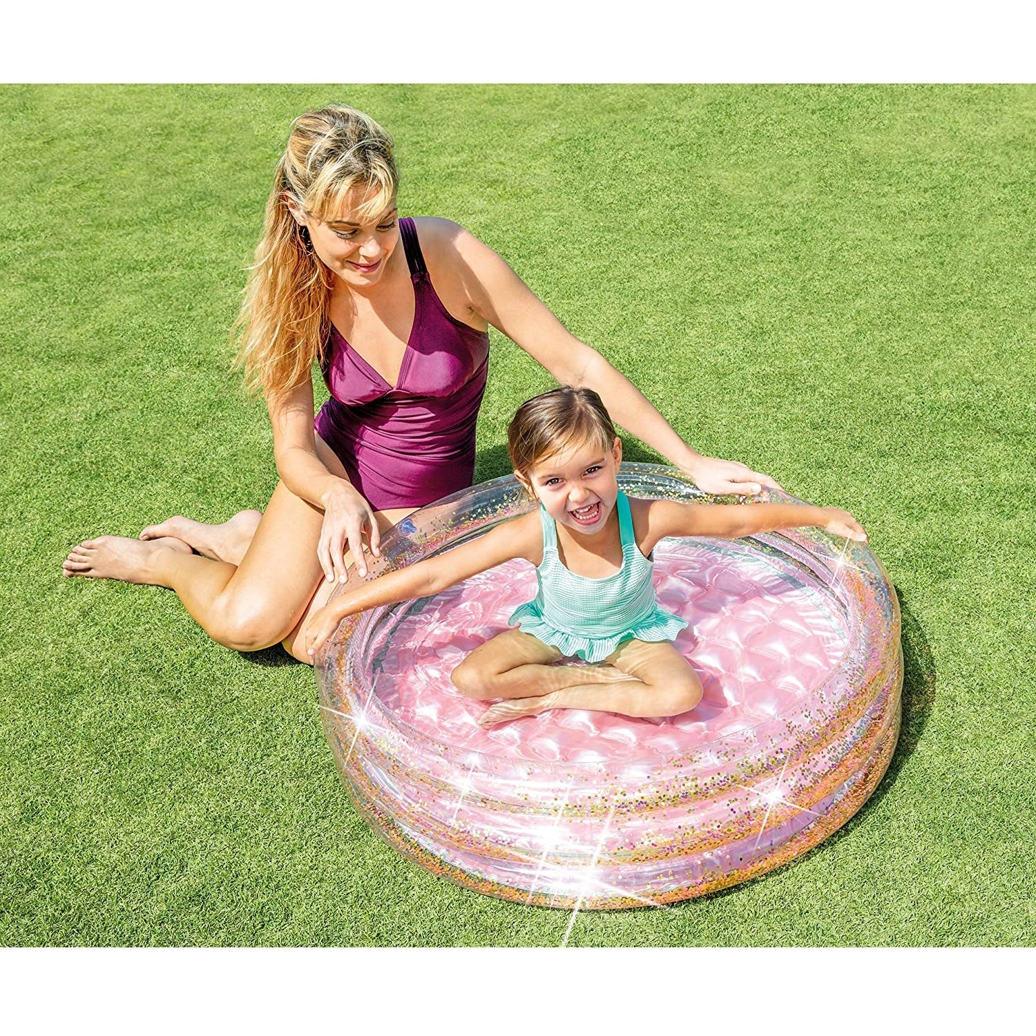 Intex - Mini Piscine Gonflable, Diamètre de 34'', Pour Enfants de 1 à 3 Ans, Rose - Simple Boutique