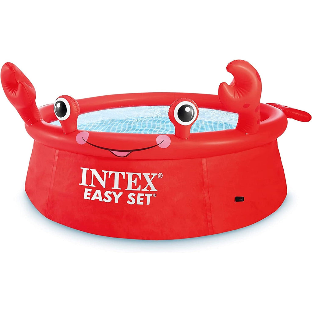 Intex - Piscine Gonflable Happy Crab, Diamètre de 6 Pieds, Capacité de 232 Gallons, Rouge