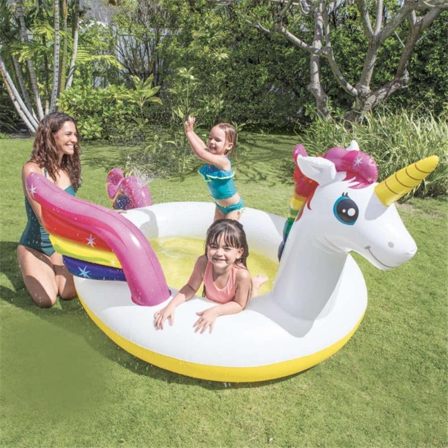 Intex - Piscine pour Enfant Licorne Magique, 107'' x 75'' x 40'', Multicolore - Simple Boutique