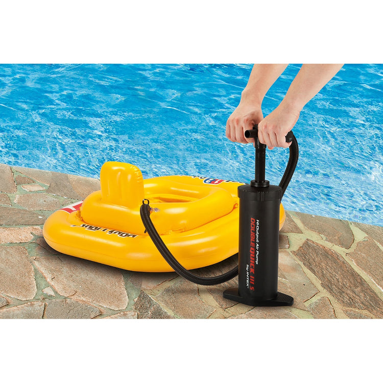Intex - Pompe à Main Double Quick III, Comprend 3 Buses Différente, Noir - Simple Boutique