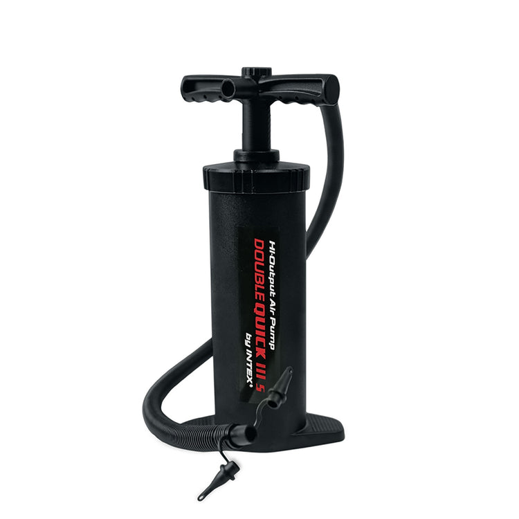 Intex - Pompe à Main Double Quick III, Comprend 3 Buses Différente, Noir - Simple Boutique