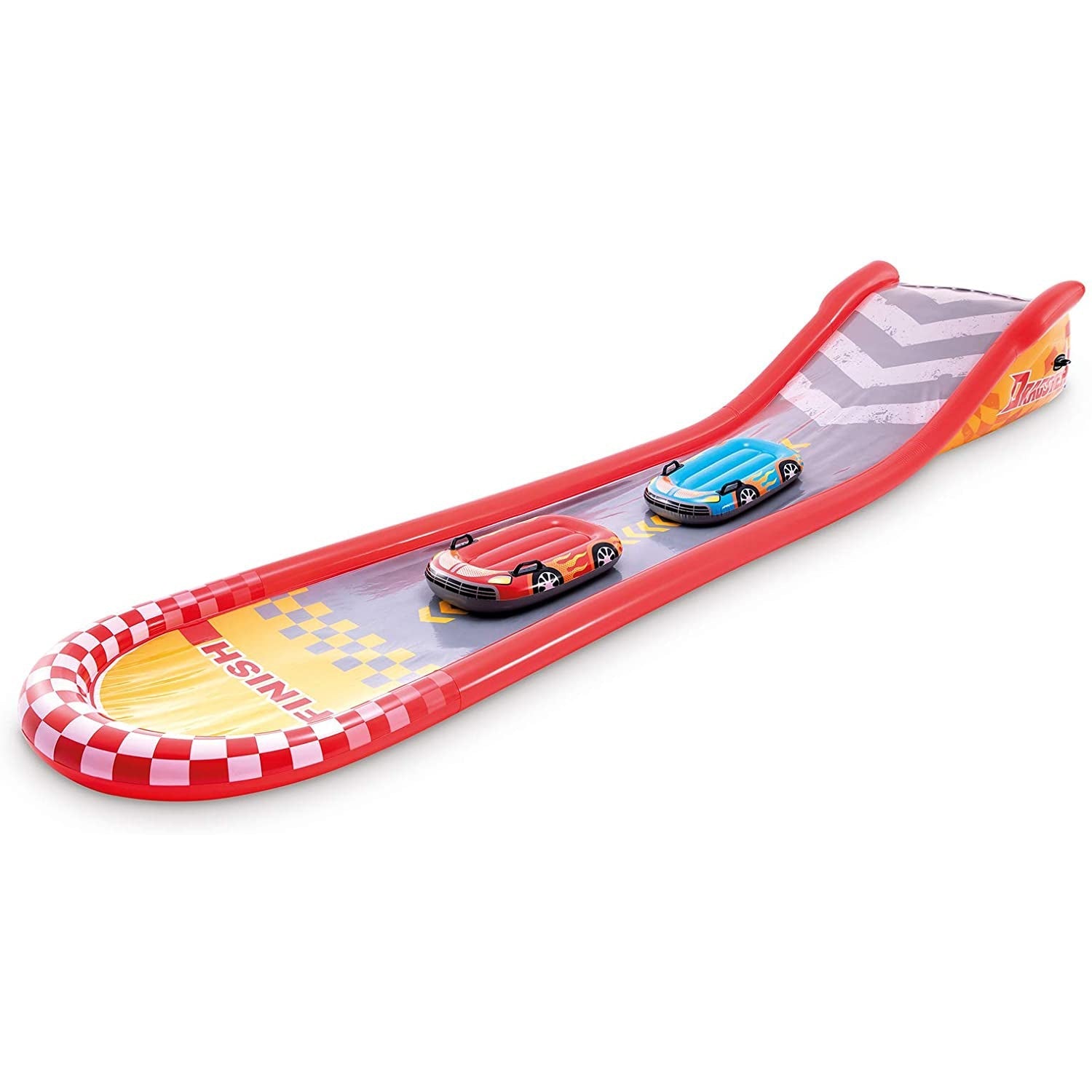 Intex - Tapis Glissant Gonflable, 18' 5'' X 3' 11'' x 2' 6'', Comprend 2 Planches de Surf, Rouge - Simple Boutique