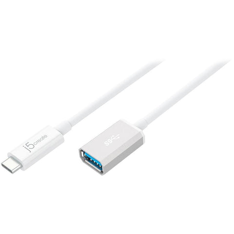 J5Create - Adaptateur USB 3.1 Type-C à Type-A, Blanc