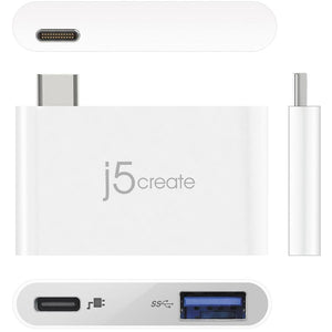 J5Create - Pont de Charge USB 3.1 Type-C, Blanc - Simple Boutique