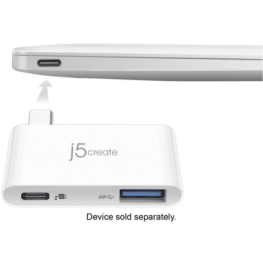 J5Create - Pont de Charge USB 3.1 Type-C, Blanc - Simple Boutique