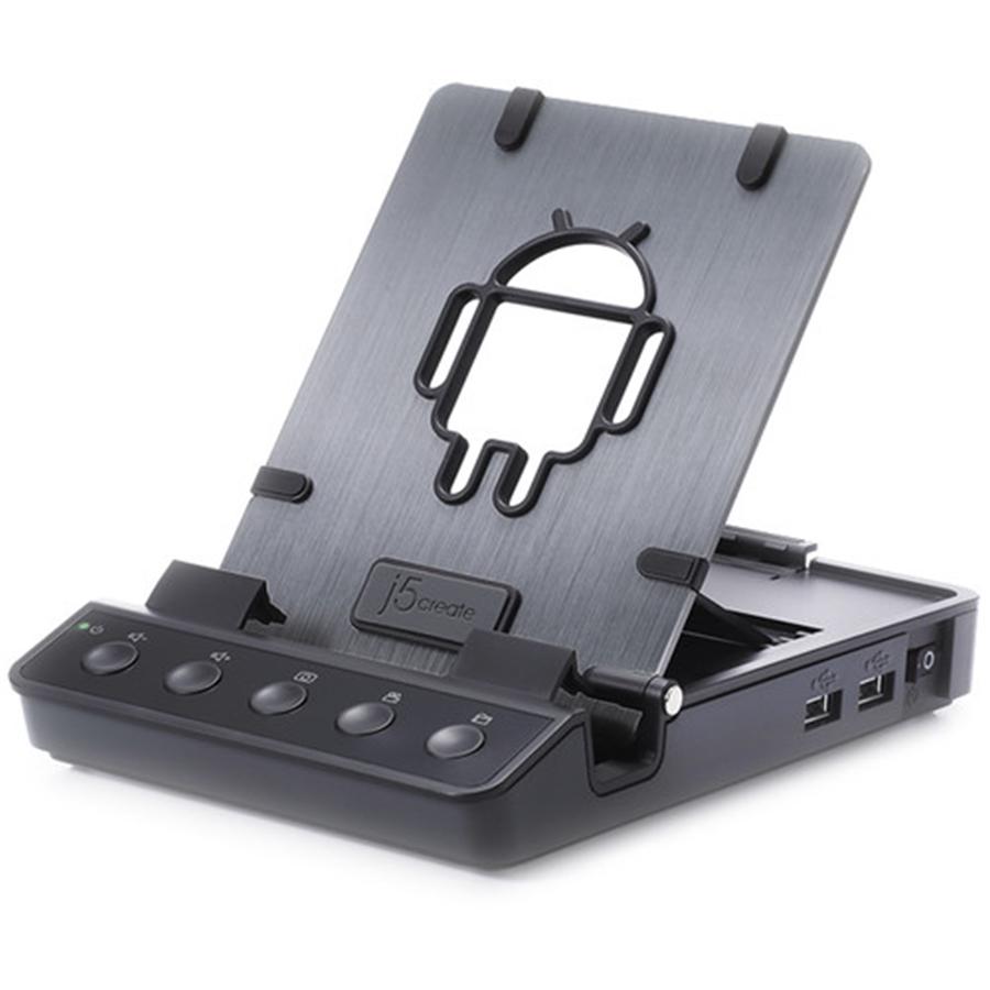 J5Create - Support Android pour Téléphone avec Ports USB avec sortie HDMI et VGA, micro-USB et sortie audio AUX 3,5 mm, Noir - Simple Boutique