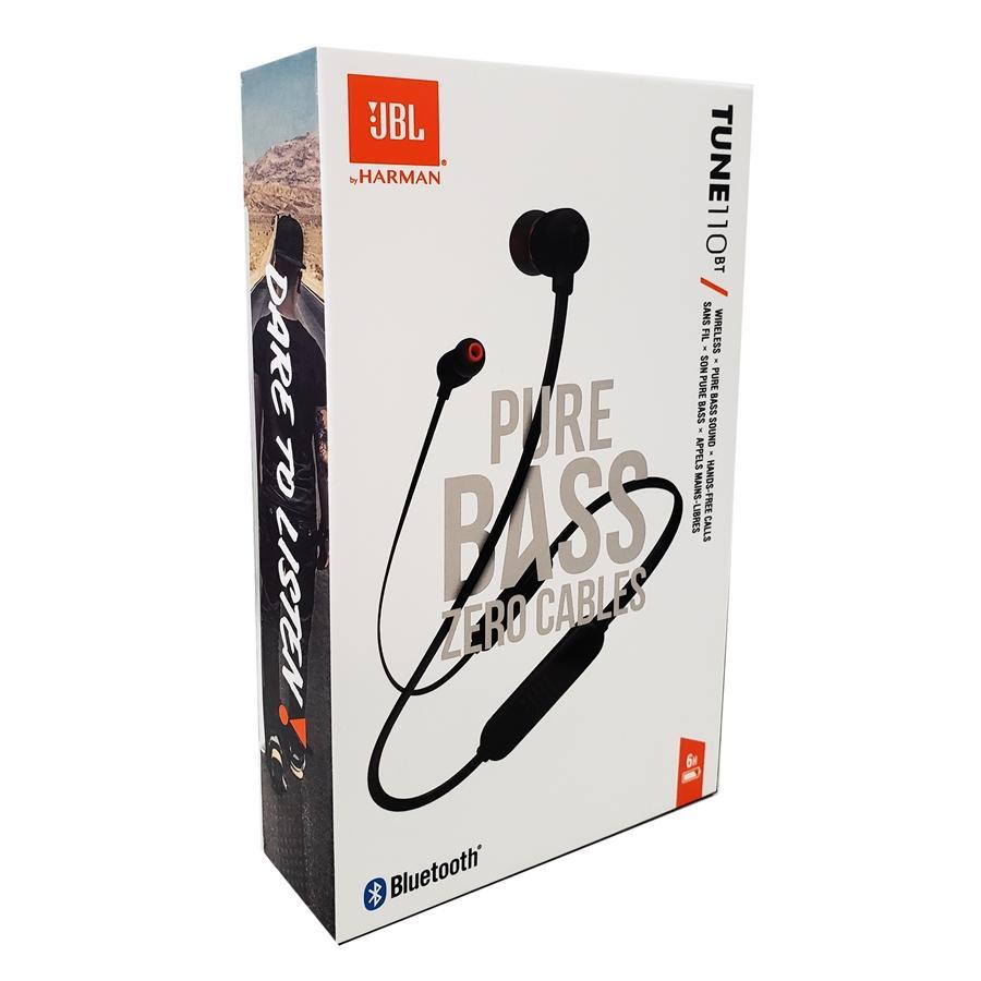 JBL T110BT Écouteurs Intra-Auriculaire Sans-Fil, Bluetooth avec Microphone et Télécommande, Noir - Simple Boutique