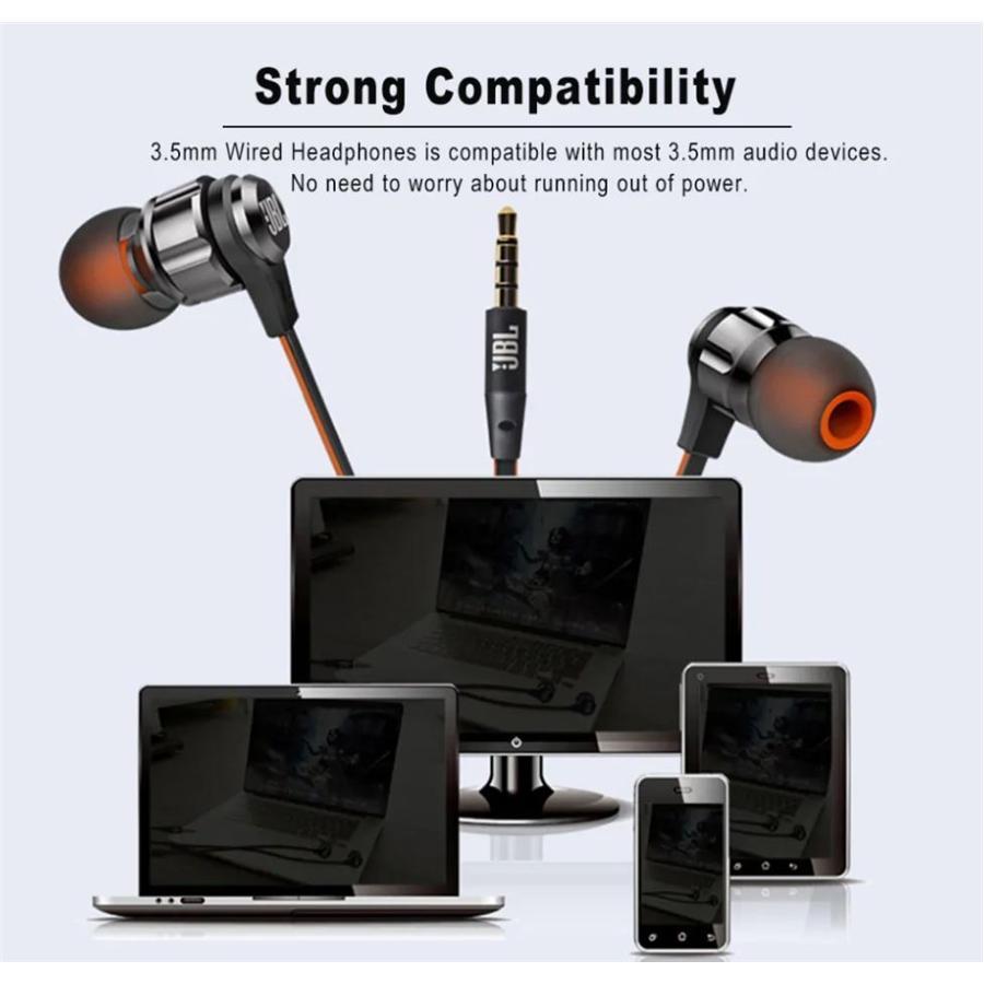 JBL T180A Écouteurs Bouton avec Télécommande et Micro Noir - Simple Boutique