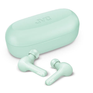 JVC - Écouteurs Gumy Intra-Auriculaire Sans-Fil, Bluetooth 5.0, True Wireless avec Boitier de Recharge, Menthe - Simple Boutique