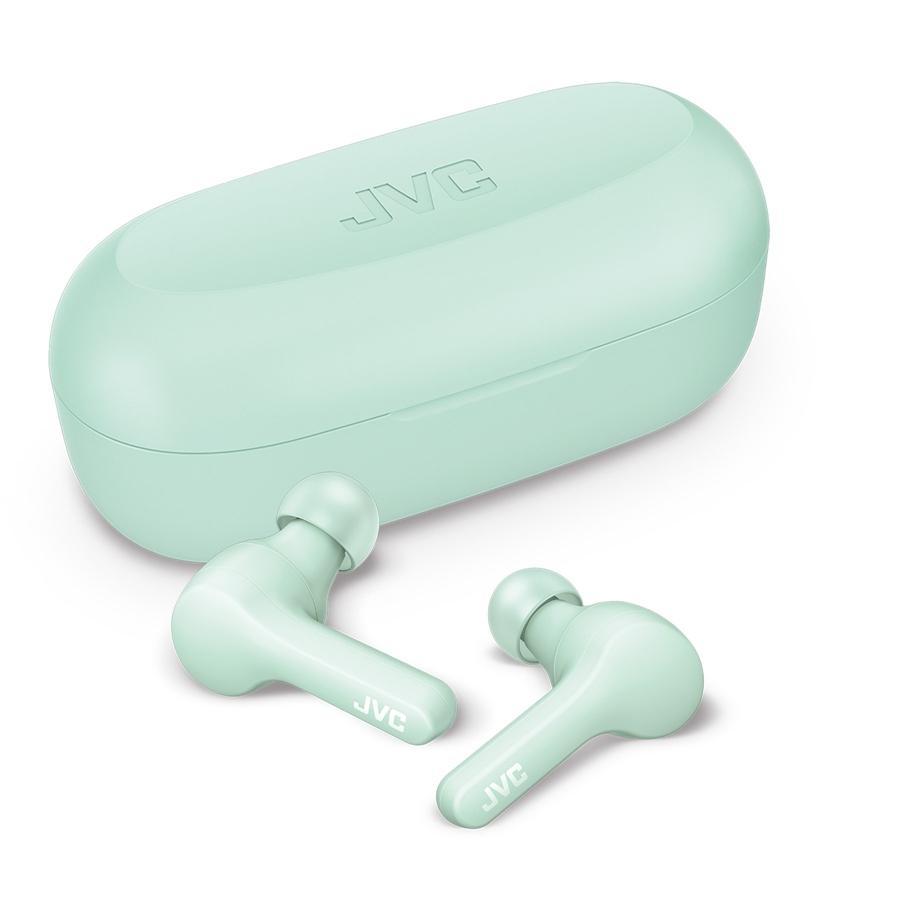 JVC - Écouteurs Gumy Intra-Auriculaire Sans-Fil, Bluetooth 5.0, True Wireless avec Boitier de Recharge, Menthe - Simple Boutique