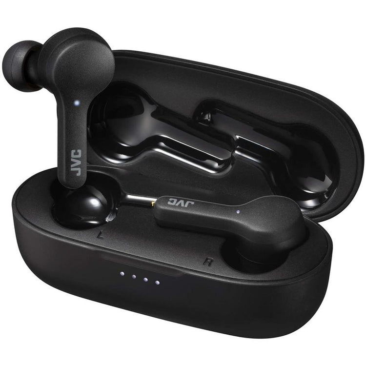 JVC - Écouteurs Gumy Intra-Auriculaire Sans-Fil, Bluetooth 5.0, True Wireless avec Boitier de Recharge, Noir - Simple Boutique
