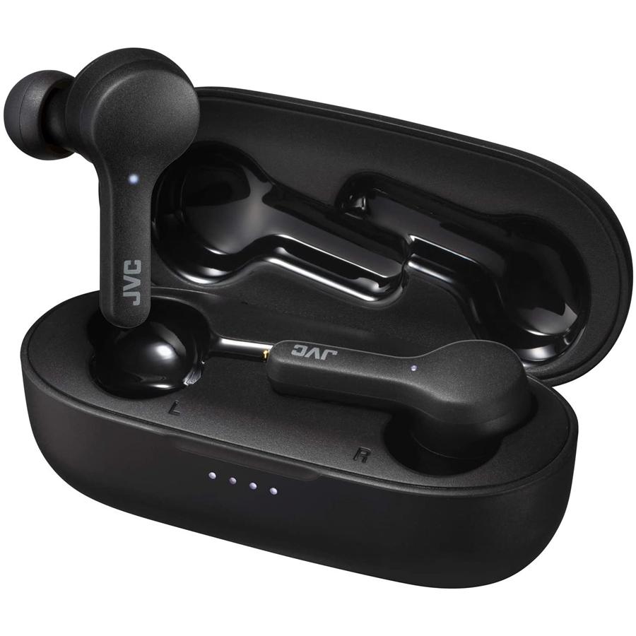JVC - Écouteurs Gumy Intra-Auriculaire Sans-Fil, Bluetooth 5.0, True Wireless avec Boitier de Recharge, Noir - Simple Boutique