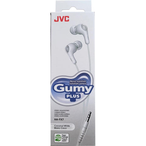 JVC - Écouteurs Intra-Auriculaire Filaire, Gumy Plus, Blanc
