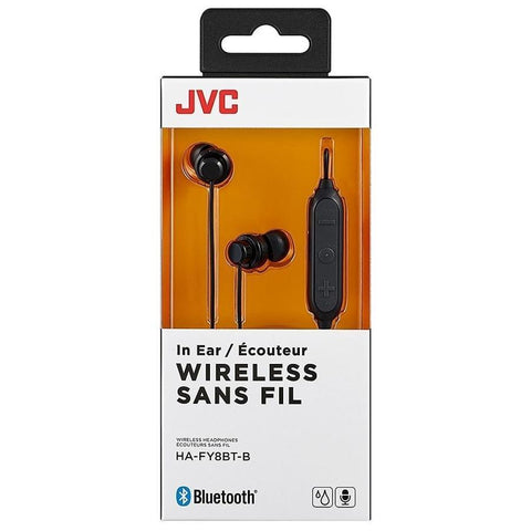 JVC - Écouteurs Intra-Auriculaires Sans-Fil, Bluetooth 4.2, avec Microphone et Télécommande, Noir
