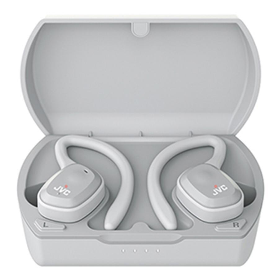 JVC - Écouteurs Sans-Fil Intra-Auriculaire Sport, Bluetooth 5.0, Avec Boitier de Recharge, Gris - Simple Boutique