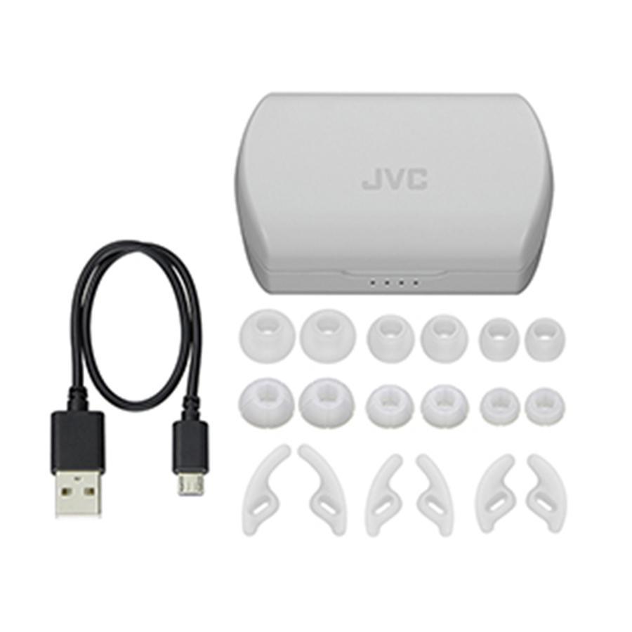 JVC - Écouteurs Sans-Fil Intra-Auriculaire Sport, Bluetooth 5.0, Avec Boitier de Recharge, Gris - Simple Boutique