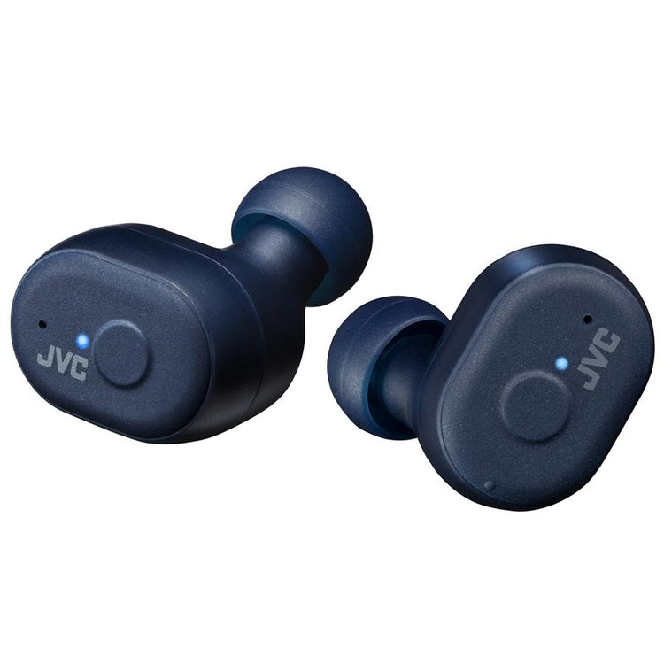 JVC - Écouteurs Sans-Fil Intra-Auriculaires, Bluetooth 5.0, Avec Boitier de Recharge, Bleu - Liquidation Vente Finale - Simple Boutique