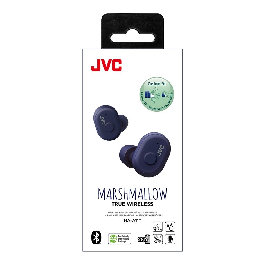 JVC - Écouteurs Sans-Fil Intra-Auriculaires, Bluetooth 5.0, Avec Boitier de Recharge, Bleu - Liquidation Vente Finale - Simple Boutique
