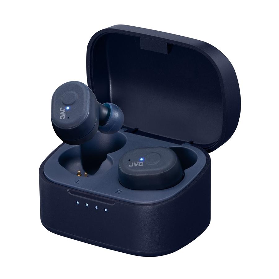 JVC - Écouteurs Sans-Fil Intra-Auriculaires, Bluetooth 5.0, Avec Boitier de Recharge, Bleu - Liquidation Vente Finale - Simple Boutique